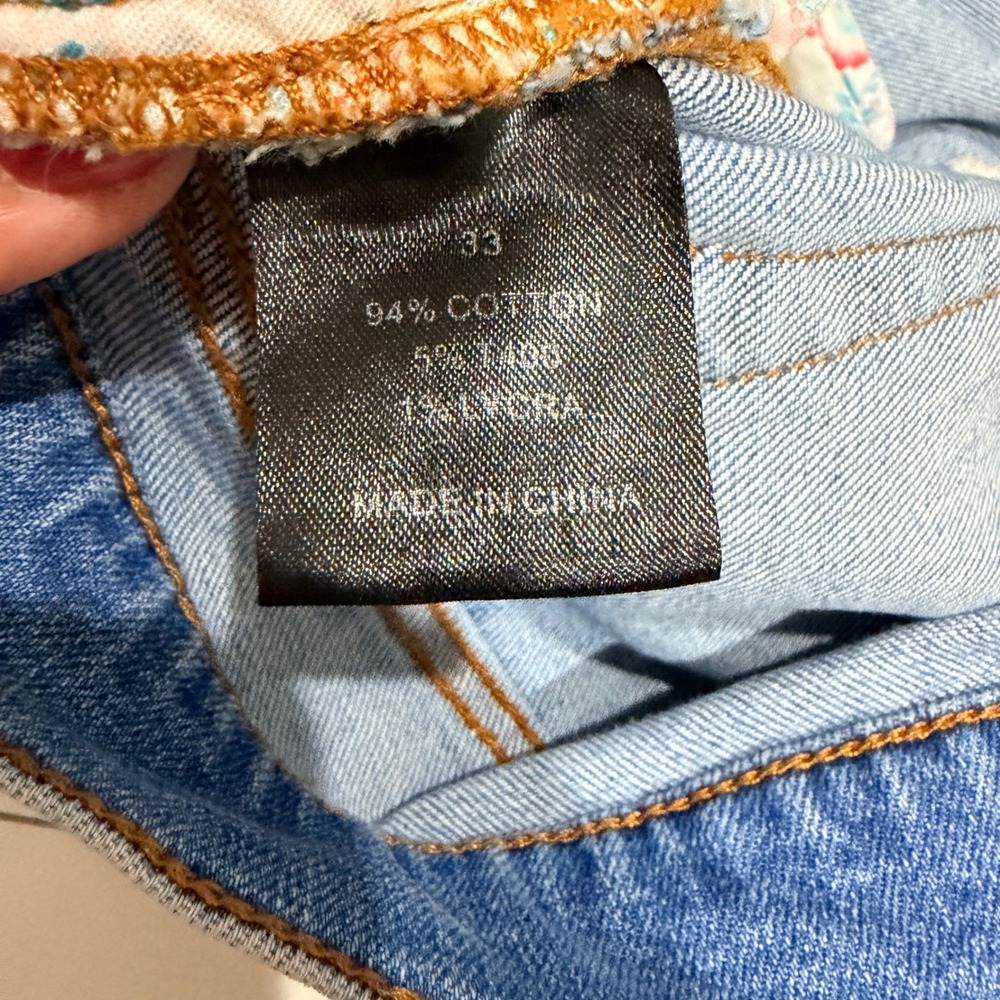 Johnny Was The Boyfriend Jean Malika Embroidered Denim Womens 33 Blue - Picture 9 of 9